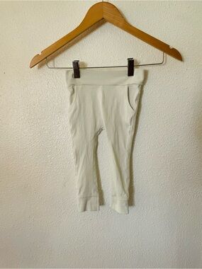 Noppies Cream Pull-On Organic Cotton Baby Leggings Size 74 / 3-6 Months